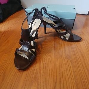 Apt 9 Brown Leather Strappy Heels
